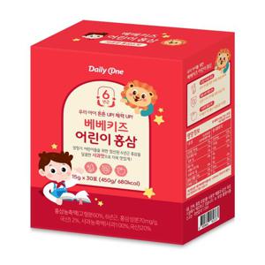 데일리원 베베키즈 어린이 홍삼 유아 아동 젤리 1통