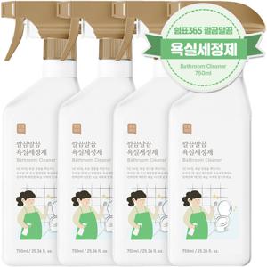 [2+2]쉼표365 깔끔말끔 욕실세정제 750ml 대용량 클리너 바닥 청소용 청소세제 곰팡이 물때 제거