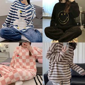 수면잠옷세트 겨울 극세사 긴팔 파자마 홈웨어 실내복