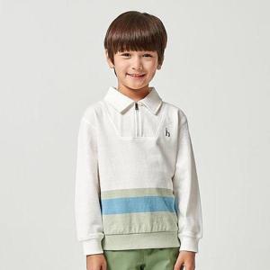 [헤지스 키즈]헤지스키즈 집업카라 맨투맨 티셔츠 HTS11TM09M_IV