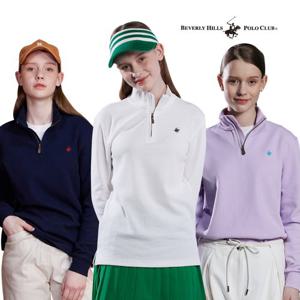 [비버리힐스폴로클럽]여성 하프 집업 스 셔츠 3종택1 TS006