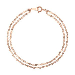 [모아르] 14K 팔찌 체인 두줄 금팔찌 샤이닝