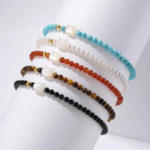 [모아르] 14K 천연석 자개 고양이 팔찌 5종 택1 행운 선물