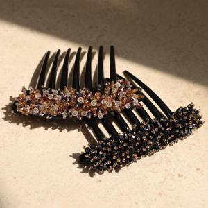 [루즈루나] 카멜르 셀프웨딩 헤어 코사지 한복머리장식 혼주 올림머리 뒤꽂이 헤어핀 A267