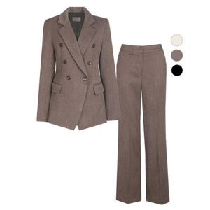 [비비드시크릿가너]SET 여성 리베 겨울 더블 정장 울자켓+팬츠 세트