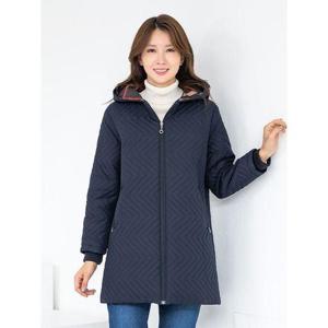 [모슬린]엄마옷 4온스 후드 자수 하프 패딩점퍼 MQG124598 마담 미시 중년여성 빅사이즈 할머니옷 50대 6..