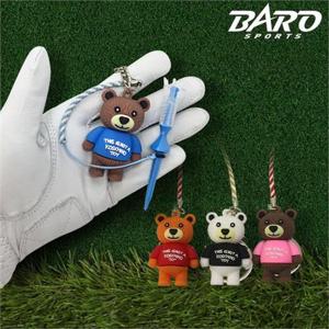 [바로스포츠]실리콘미니베어 티걸이 /골프티분실방지 필드필수품 한눈에 들어오는 4가지컬러