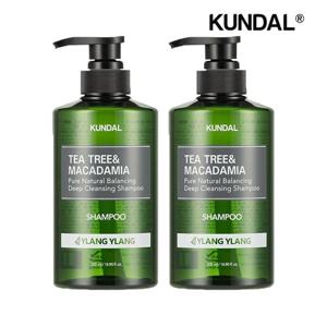 쿤달 티트리 앤 마카다미아 딥 클렌징 지성 샴푸 일랑일랑 500ml x2개