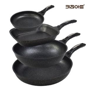 [BJ] 키친아트 첼로 주물후라이팬 마블코팅 후라이팬세트 4종C 후20+32+사각후27+웍30