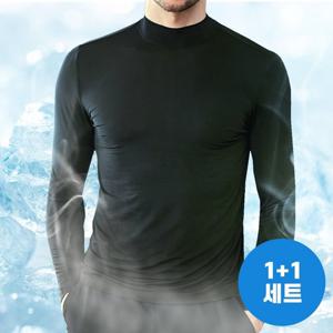 1+1세트 남녀공용 크레오라 스판덱스 반목쿨티셔츠 UV차단 MK24101T2