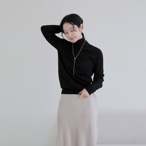 [최초가 89,000원][소재올킬]메리노울100 포인텔 모크넥 니트