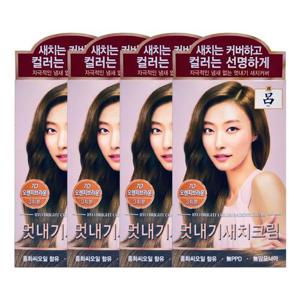 [미쟝센]려 우아채 염색약 새치크림 7O 오렌지브라운 x4