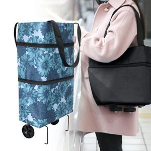 (W96A966) 접이식 장바구니 바퀴달린 시장가방 휴대용 쇼핑카트