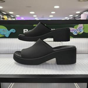 [크록스] 브루클린 슬라이드 힐 209408-060 블랙