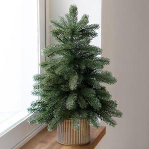 크리스마스트리 미니트리 화분 나무 무장식 고급 올PE 더블 그린 45cm 소형 테이블 탁상용 전나무 소품