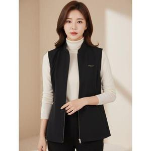 [올포유]여성 자가드 니트 포인트 집업 베스트 AWVEM7471-199