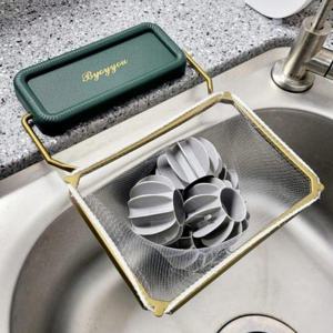 주방 코너 접이식 음식물 쓰레기 거름망 싱크대 부착 거치대 WFL0R7Z