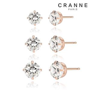 [끄란느] 14K GF 큐빅 4발 귀걸이 C24EGF174