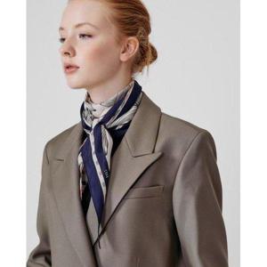 갤러리아_DCSC3E351 닥스 네이비 체크플라워 마름모 실크스카프