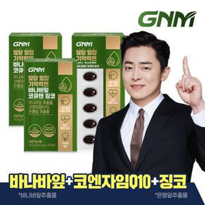 GNM 혈당 혈압 기억력엔 바나바잎 코큐텐 징코 3박스 / 코엔자임Q10 바나바잎추출물 은행잎추출물