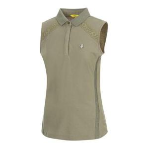 [마코](여성)레이스 배색 민소매 카라 티셔츠_MLW2TN02