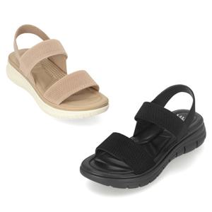 [정상가 159,000원] 엘칸토 여성 투 밴드 경량 샌들 4cm LCWW94M526