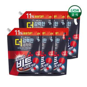 [비트]비트 액체 세탁세제 스트롱세븐 2.22L 리필 일반용 x 6개