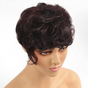 웨이브 탑커버 정수리가발 다크브라운