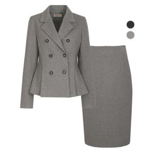 [비비드시크릿가너]SET 여성 아메스 겨울 더블정장 자켓+미디스커트 세트