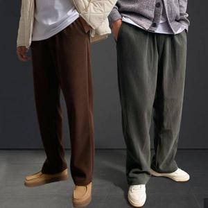 비비오 헤비 기모 골덴 와이드 팬츠 (6color) 코듀로이 밴딩 통큰 바지 WFKM50Y