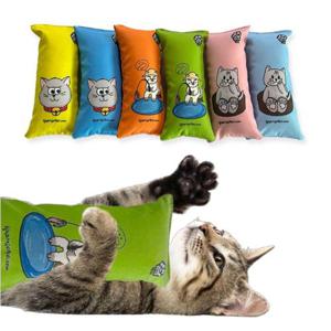 강아지 미묘 캣닢 쿠션 중형 1P 애착 장난감 베개 WFL66D3