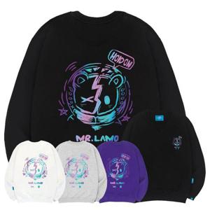 엘라모 기모M 네온베어 맨투맨 남녀공용 빅사이즈 S~4XL