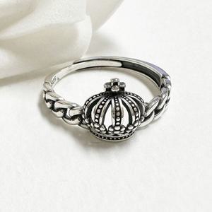 실버문925 순은반지 엔틱퀸체인R392 사이즈조절오픈링