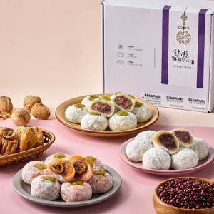 [본사직영] 떡편 찹쌀떡 3종 60gX18개 [곶감찹쌀떡+호두찹쌀떡+통팥찹쌀떡]