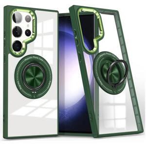 갤럭시 S24 울트라 케이스 심플 맥세이프 핑거링 투명 클리어 링고리 하드 핸드폰 케이스 M1031