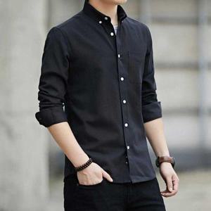 [모로엠]남성 비즈니즈 캐주얼 남자블랙셔츠남자난방 셔츠 ON-SHA-QWFGEIHX