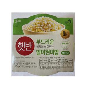CJ제일제당 햇반 발아현미밥 작은공기 130g*3 x6개