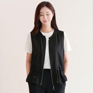 [드리다]여성 여름 모달 집업 빅사이즈 베스트 조끼 40-50대 미시 중년여성 엄마옷 캐주얼 출근 모임