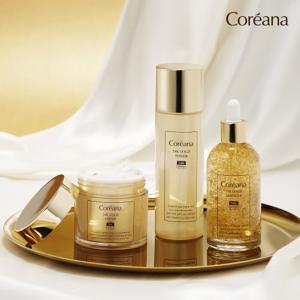 [코리아나] 24K 럭셔리 금빛케어 3종 (스킨+앰플+크림)