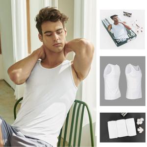 60수 면 화이트필 런닝세트 남자 런닝 런닝셔츠 민소매