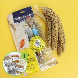 비타크래프트 네츄럴 밀렛 100g 앵무새 간식 홀더포함