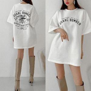 [셀러허브_여성트랜드패션]루즈핏 겨울기모 반팔 박스롱티 빅사이즈 (TRT-869)