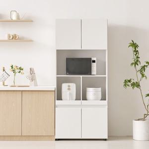 보루네오 마르체 크림 홈카페 비스포크 오브제 복합 렌지대 주방 수납장 800 BOW535