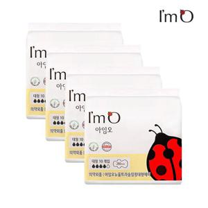 아임오 유기농 순면 생리대 대형 10P x4개