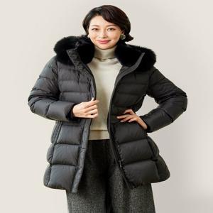 [마담엘레강스][마담엘레강스] 줄리안 폭스후드 구스다운 코트 K234CT01