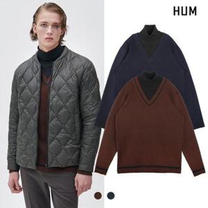 [흄]남)배색 레이어드 터틀넥 (오버핏)(FHOWCWT113M)