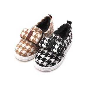 [바나나팜스]주니어 여아 방한단화 션 리본 털 슬립온-230mm(pt)