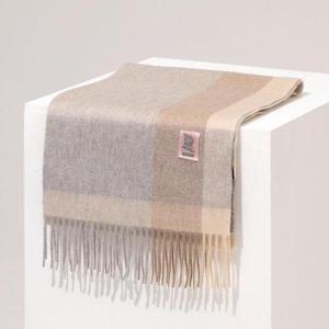 갤러리아_RECLOW LAND 캐시미어 100% 체크 머플러 베이지