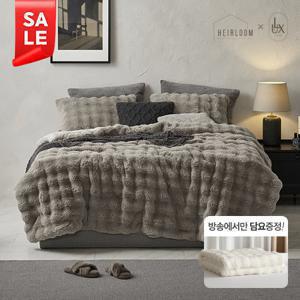 (Q/SALE)10%앱할인/에어룸 LUX 프리미엄 라셀퍼 침구세트(이불+베개커버2+슬림토퍼 +방송에서 블랭킷 1장 더)