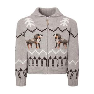 헤지스 남성 베이지 울 퍼피 코위찬 가디건  (HZSW5D485I2)